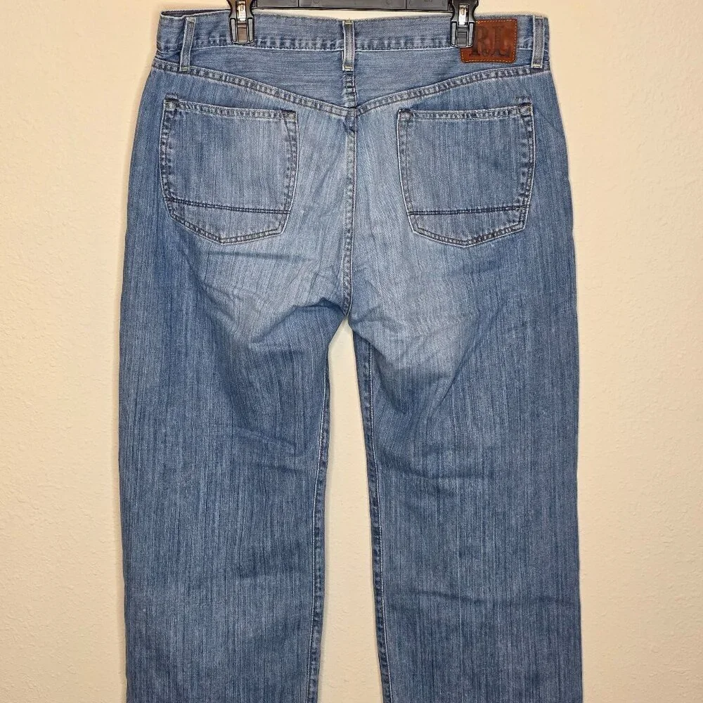 Ralph Lauren (RL) Men's Thompson Loose Wide Leg Jeans, Size 38